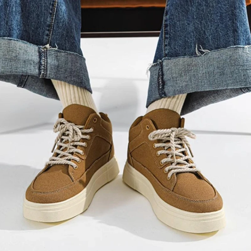 Men'S Shoes Increase Height - Thick Sole Height Increasing High Top