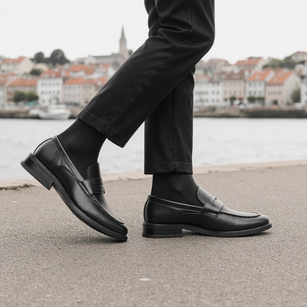 Men's Black Penny Loafers Clas - Men'S Shoes Hugo Boss ulasan dan harga