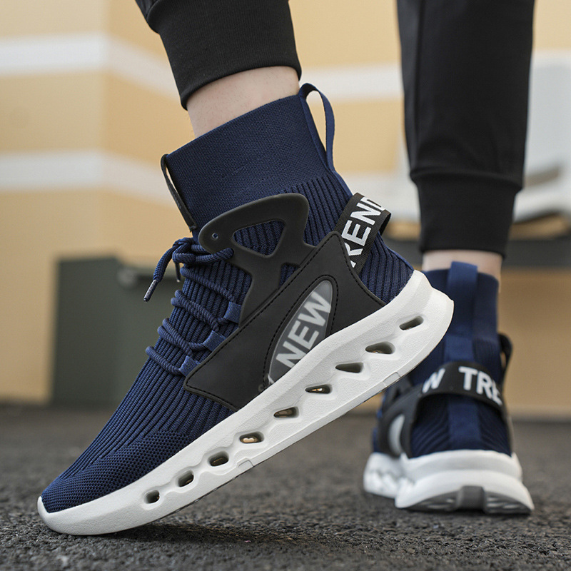 Trendy Men High Top Sock Shoes - Men Shoes Office ulasan dan harga