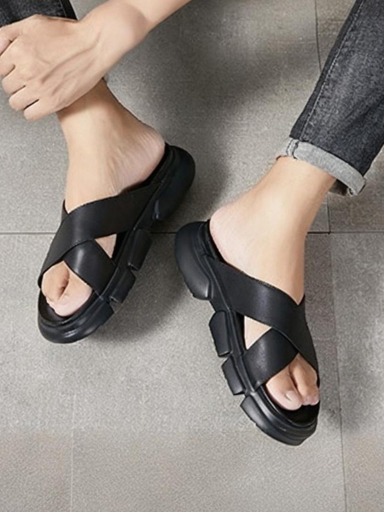 Trendy Male Cowhide Platform H - Men Shoes Size Chart ulasan dan harga