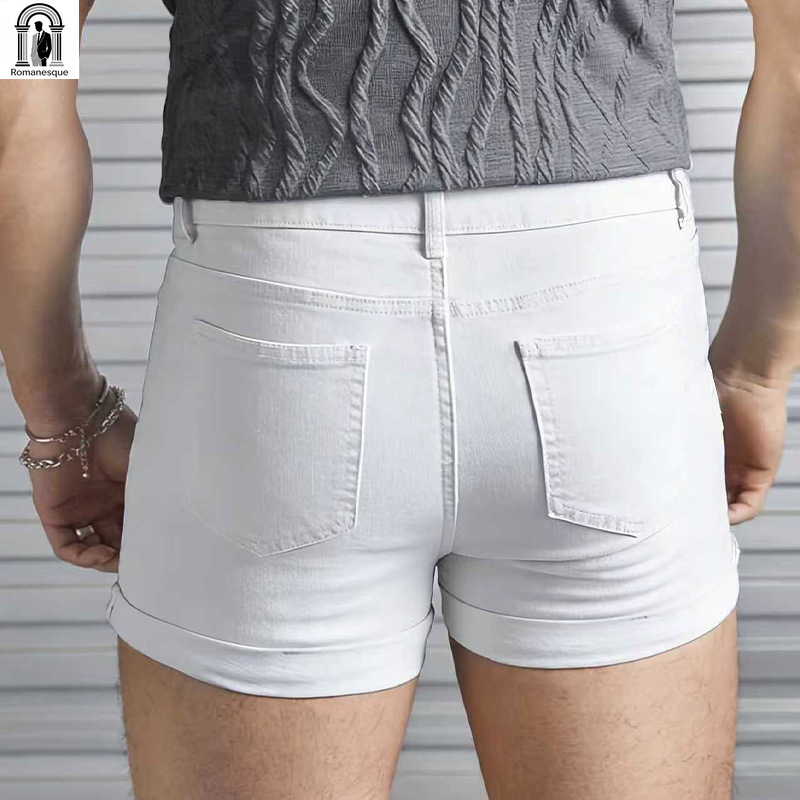 Men's Sexy Slim Fit White Deni - Men'S Shoes For Jeans ulasan dan harga