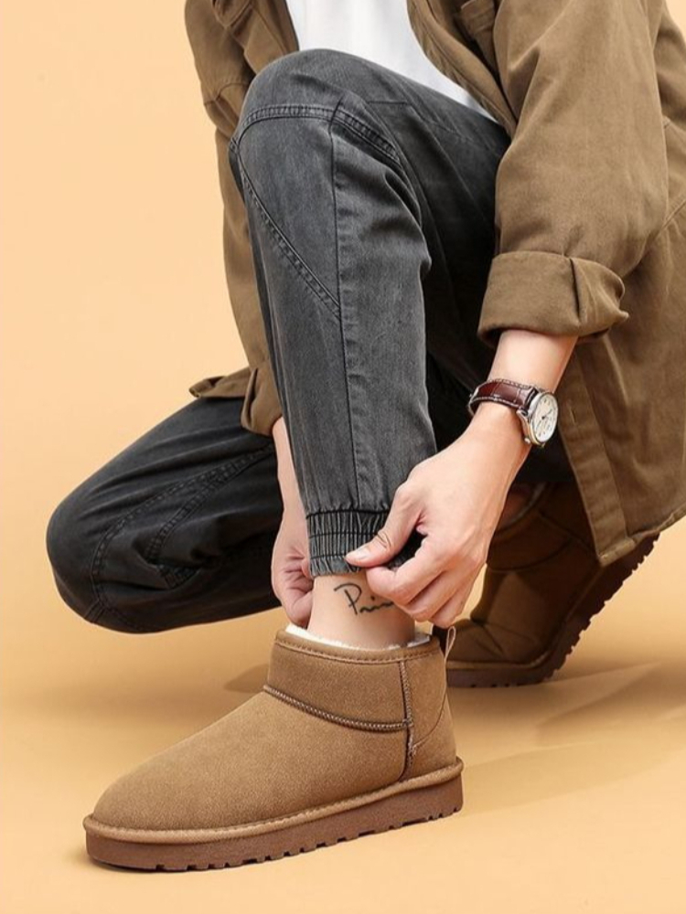 Men Winter Snow Boots Warm Plu - Men Shoes Online ulasan dan harga