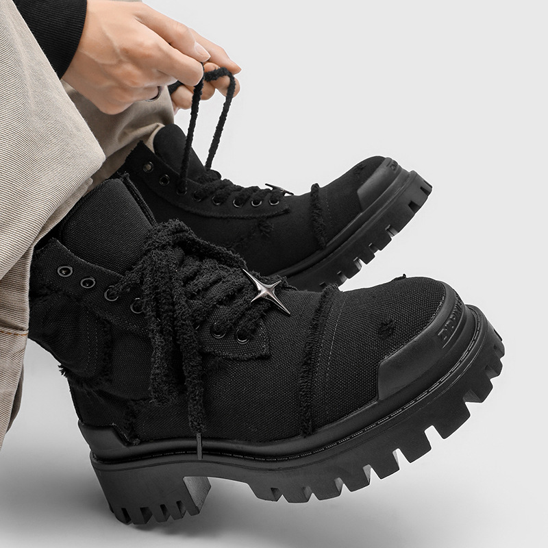 Men's High Top Platform Boots  - Men Shoes Office ulasan dan harga