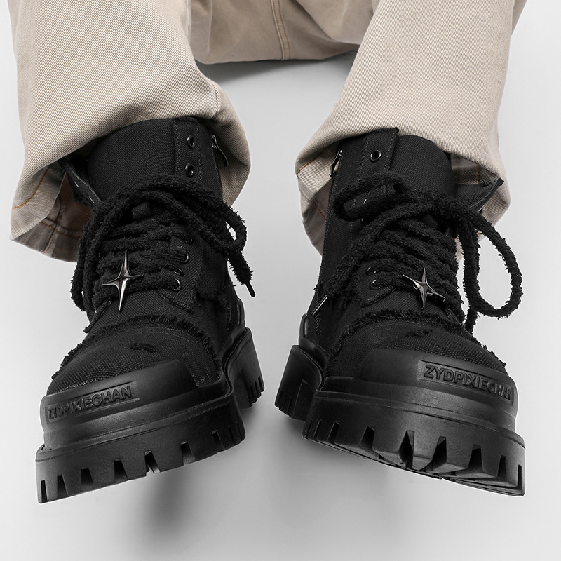 Men's High Top Platform Boots  - Men Shoes Office ulasan dan harga