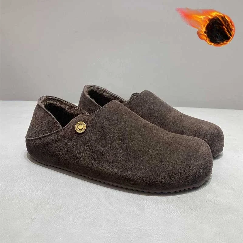 Men Leather Flats Fleece-lined - Men Shoes Online ulasan dan harga