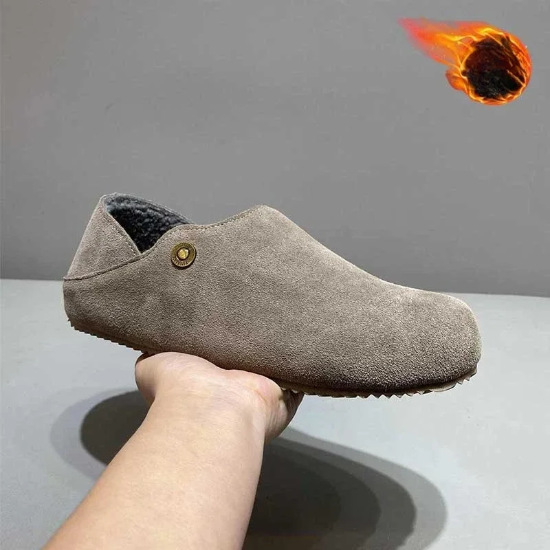 Men Leather Flats Fleece-lined - Men Shoes Online ulasan dan harga
