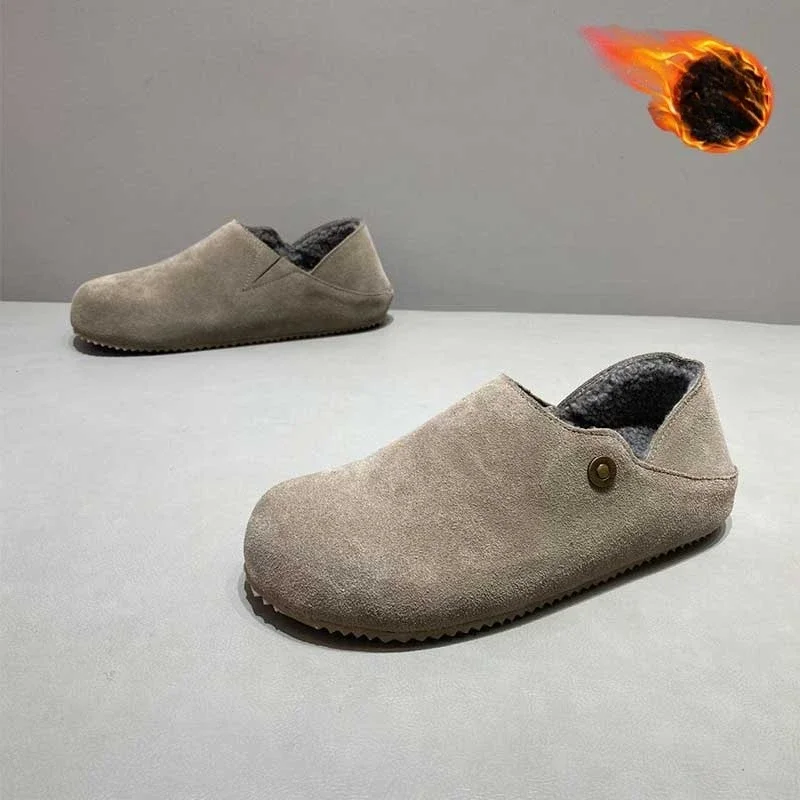 Men Leather Flats Fleece-lined - Men Shoes Online ulasan dan harga