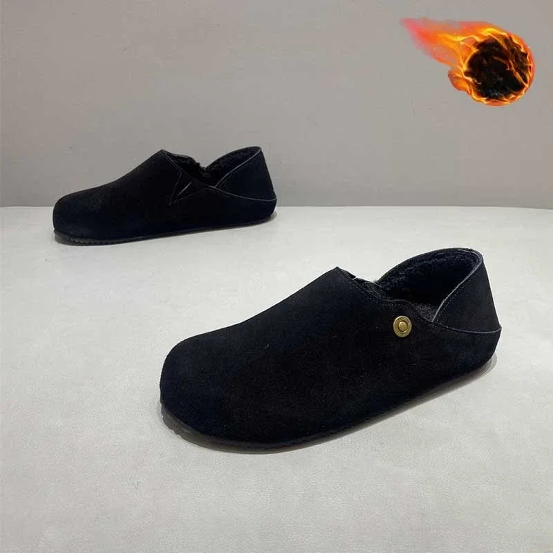 Men Leather Flats Fleece-lined - Men Shoes Online ulasan dan harga