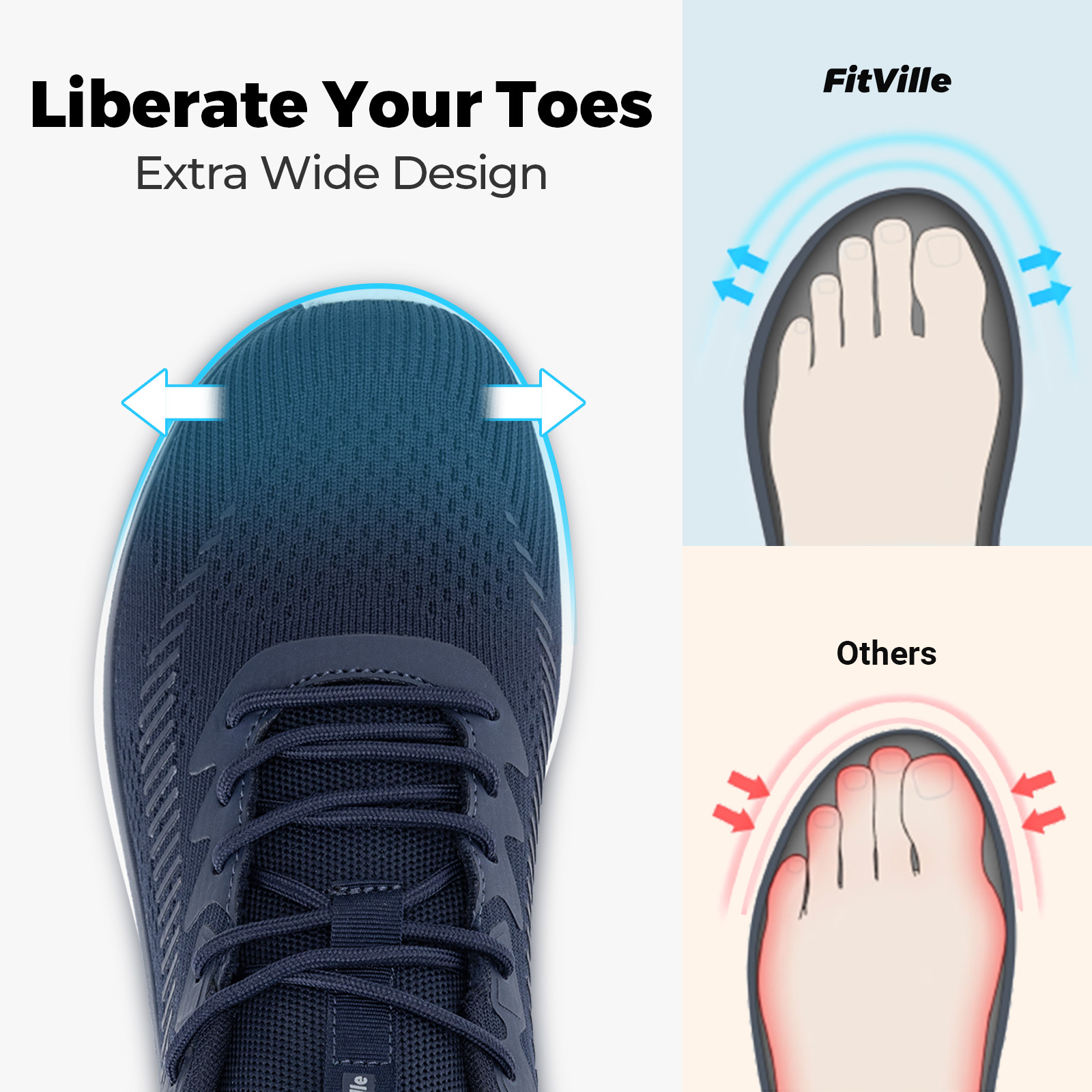 FitVille Men's Walking Shoes L - Men Shoes Size Chart ulasan dan harga