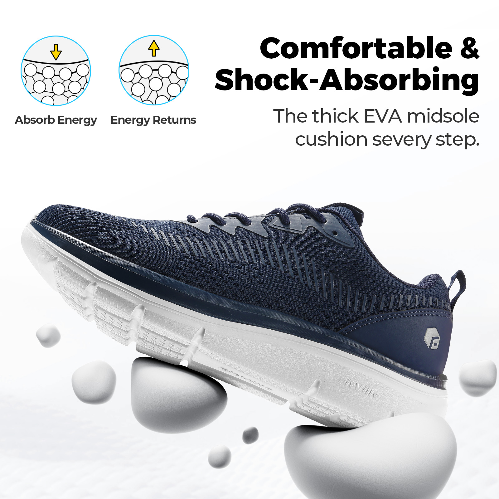 FitVille Men's Walking Shoes L - Men Shoes Size Chart ulasan dan harga