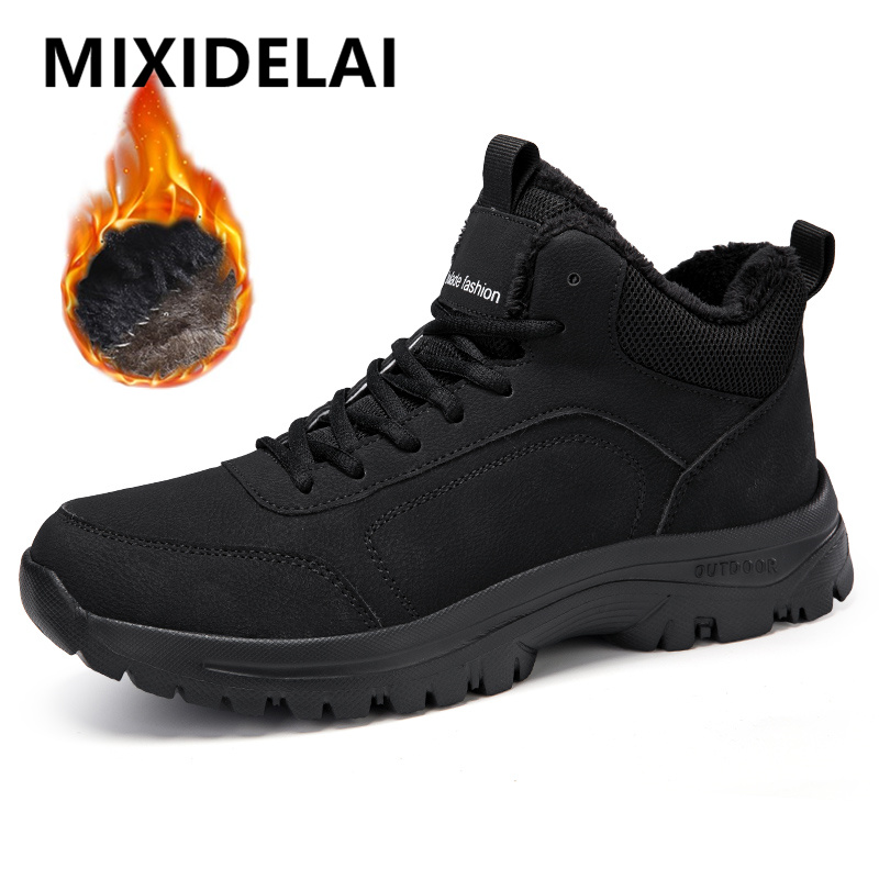 Winter Men's Boots Warm Plush  - Men Shoes Office ulasan dan harga
