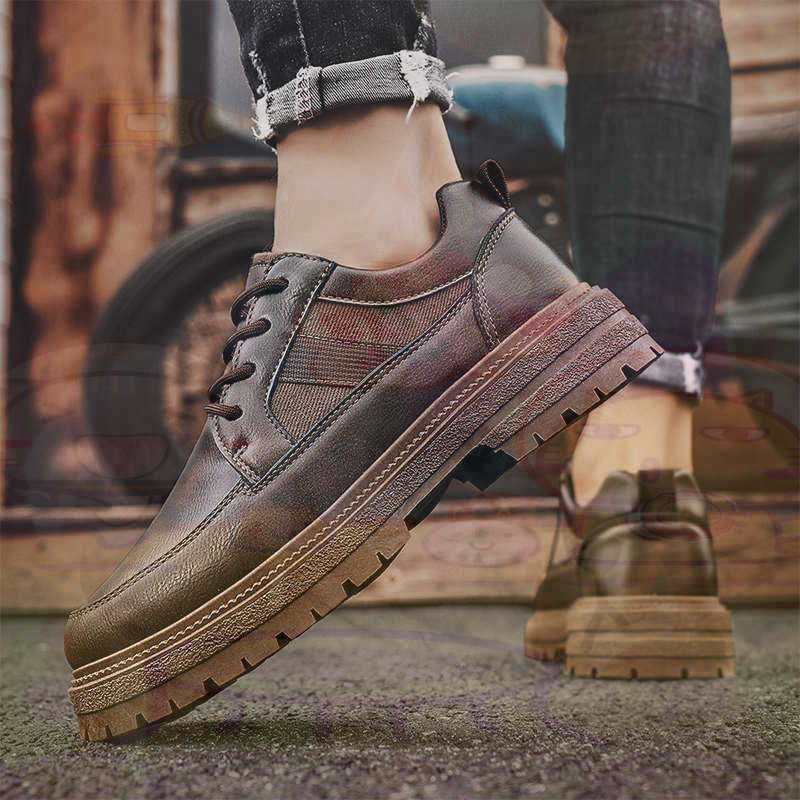 Dark Natural Leather Fashion T - Men Shoes Eu To Us ulasan dan harga