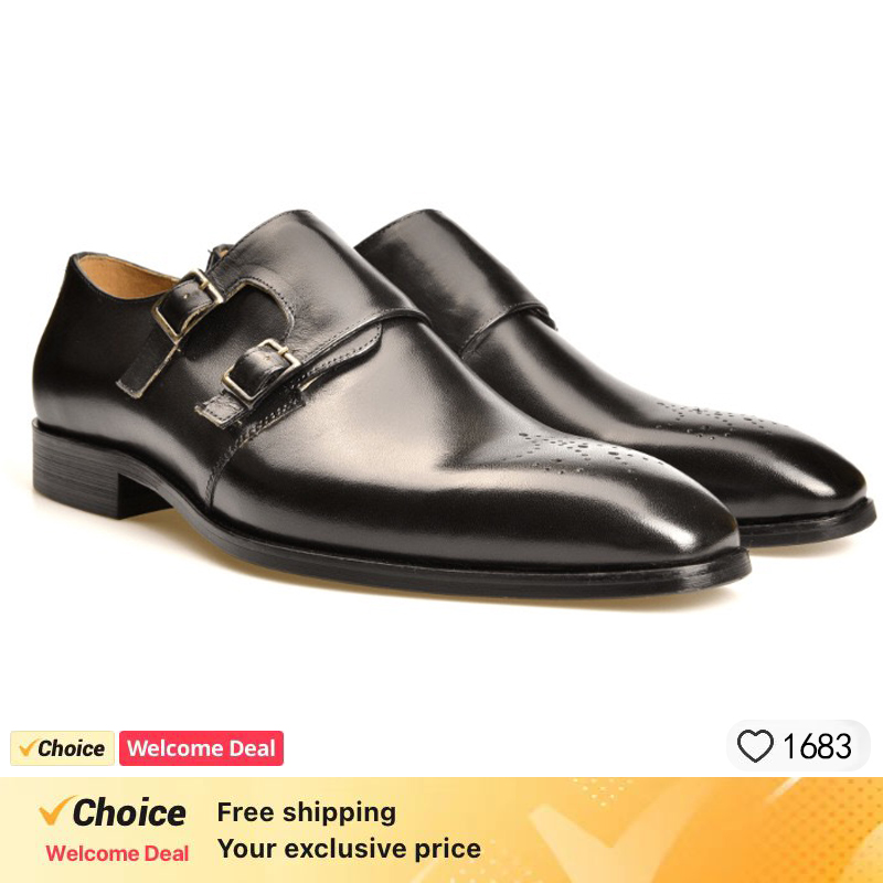 Mens Business Leather Dress Sh - Men Shoes Eu To Us ulasan dan harga