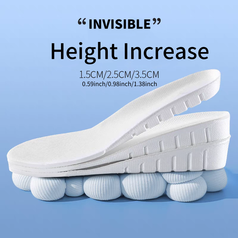1 Pair New 1.5-3.5cm White Inv - Men Shoes Size Chart ulasan dan harga