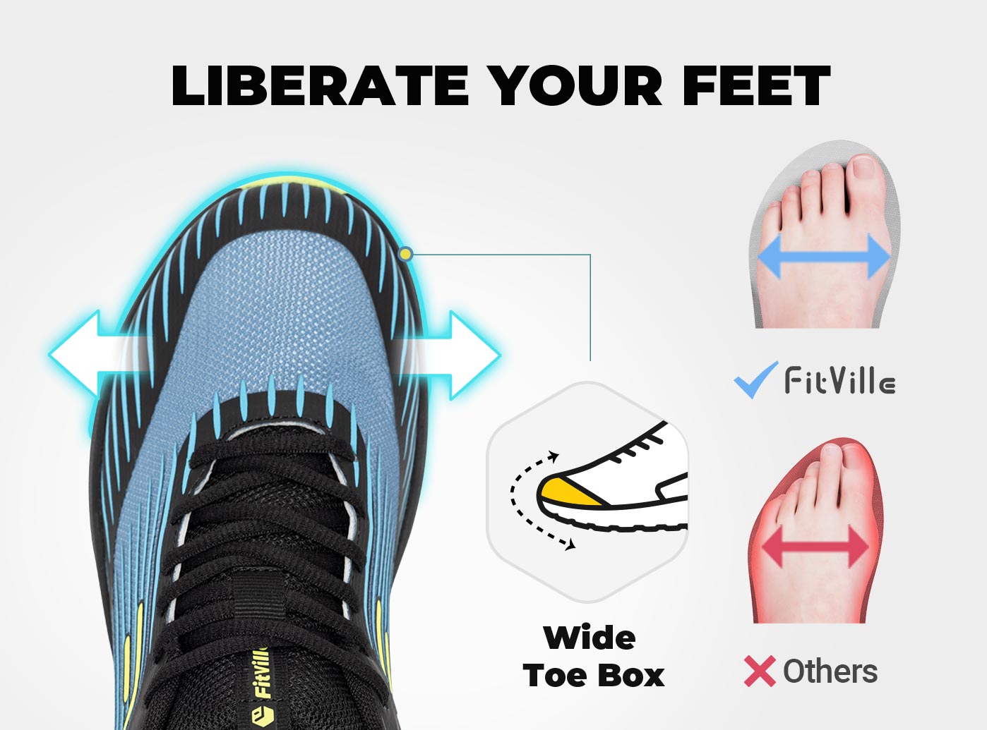 FitVille Men's Trail Running S - Men Shoes Size Chart ulasan dan harga