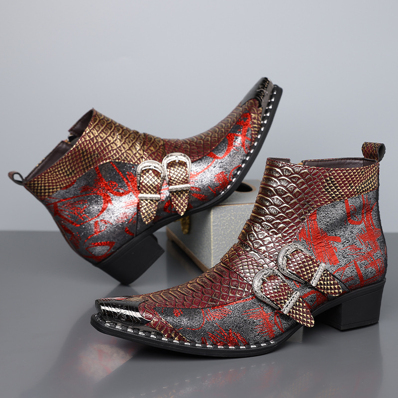 Men's 2026 Retro Cowboy Leathe - Men Shoes Size Chart ulasan dan harga