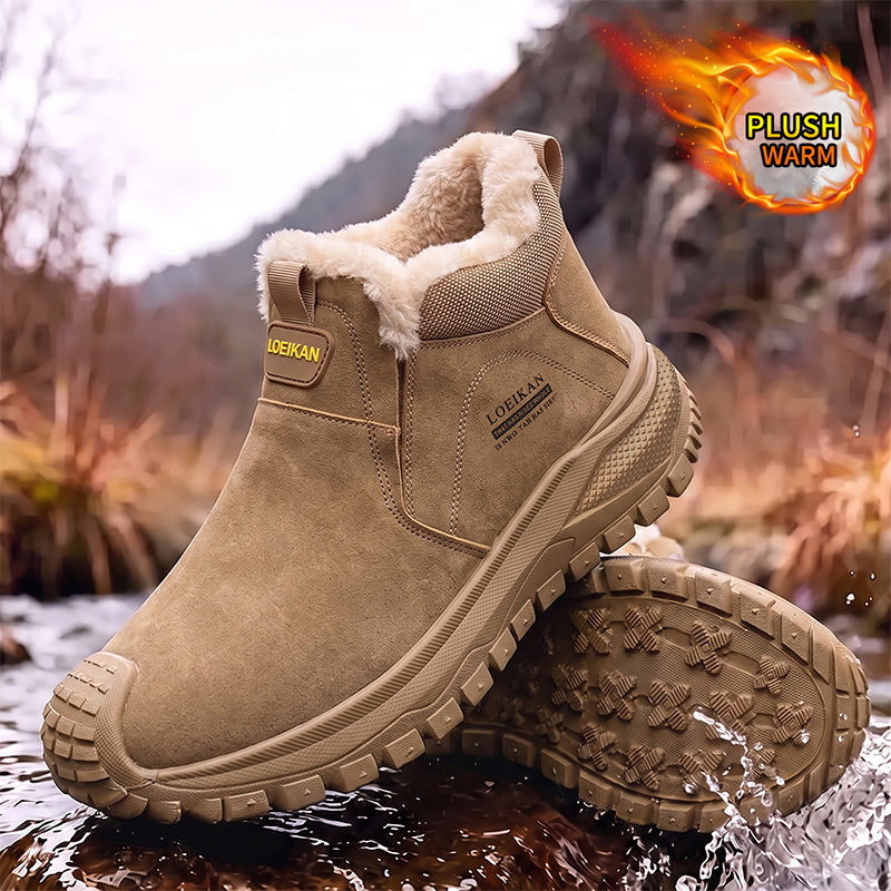 Men Warm Plush Lined Ankle Boo - Men Shoes Online ulasan dan harga