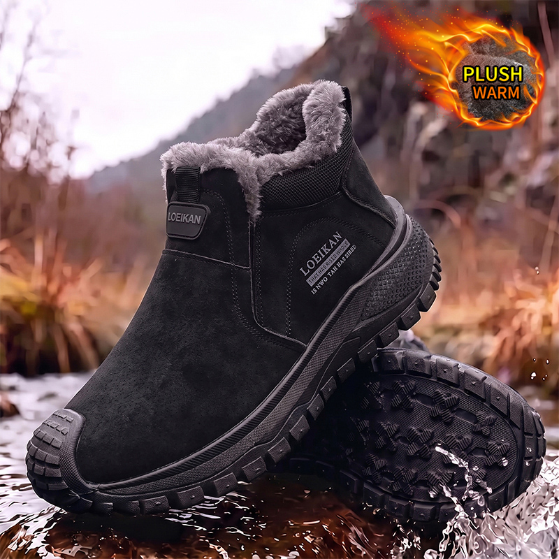 Men Warm Plush Lined Ankle Boo - Men Shoes Online ulasan dan harga