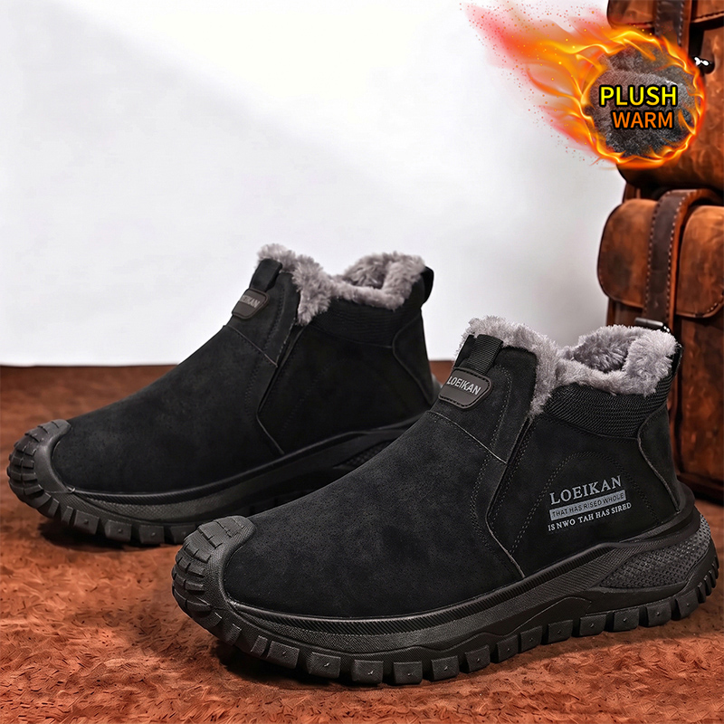 Men Warm Plush Lined Ankle Boo - Men Shoes Online ulasan dan harga