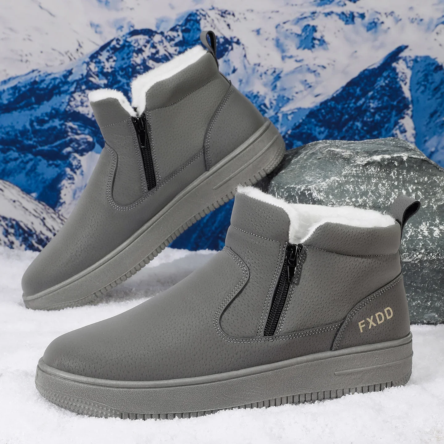 Slip on Fleece Lined Boots Com - Men Shoes Online ulasan dan harga
