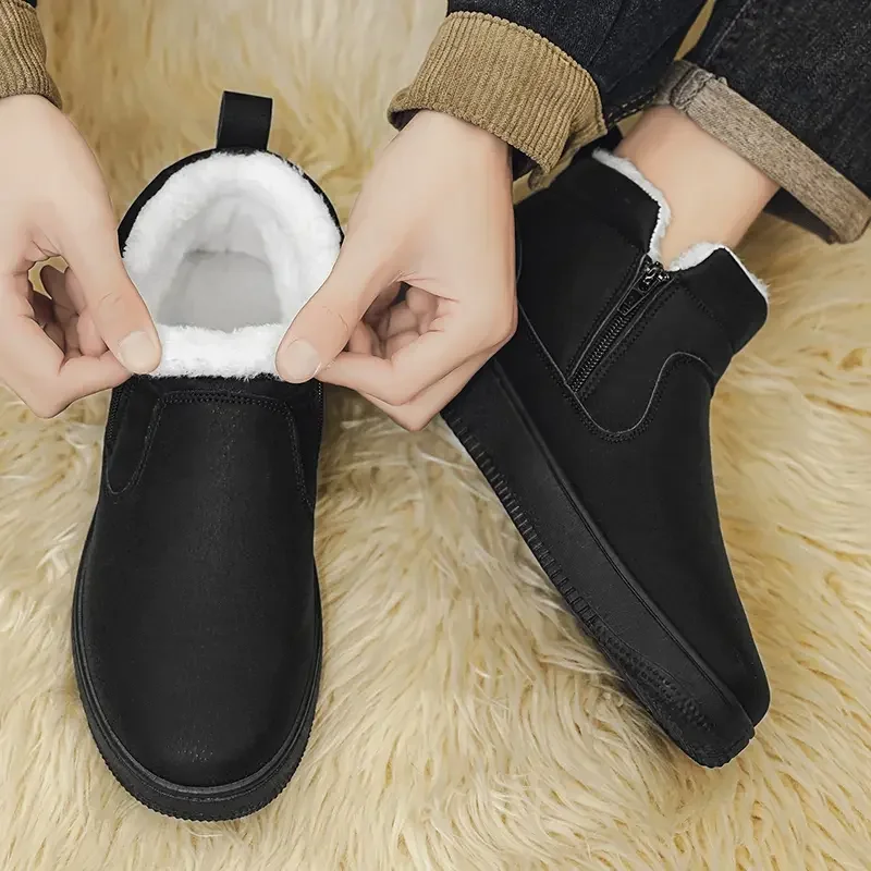 Slip on Fleece Lined Boots Com - Men Shoes Online ulasan dan harga