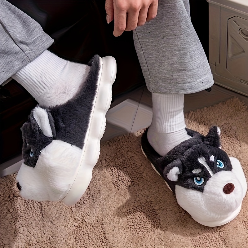 ZUOFU Cute Husky Dog Plush Sli - Men Shoes Eu To Us ulasan dan harga