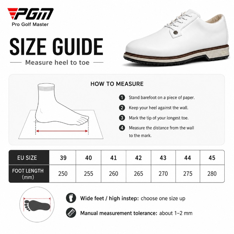 PGM Men's Cow Leather Golf Sho - Men Shoes Eu To Us ulasan dan harga