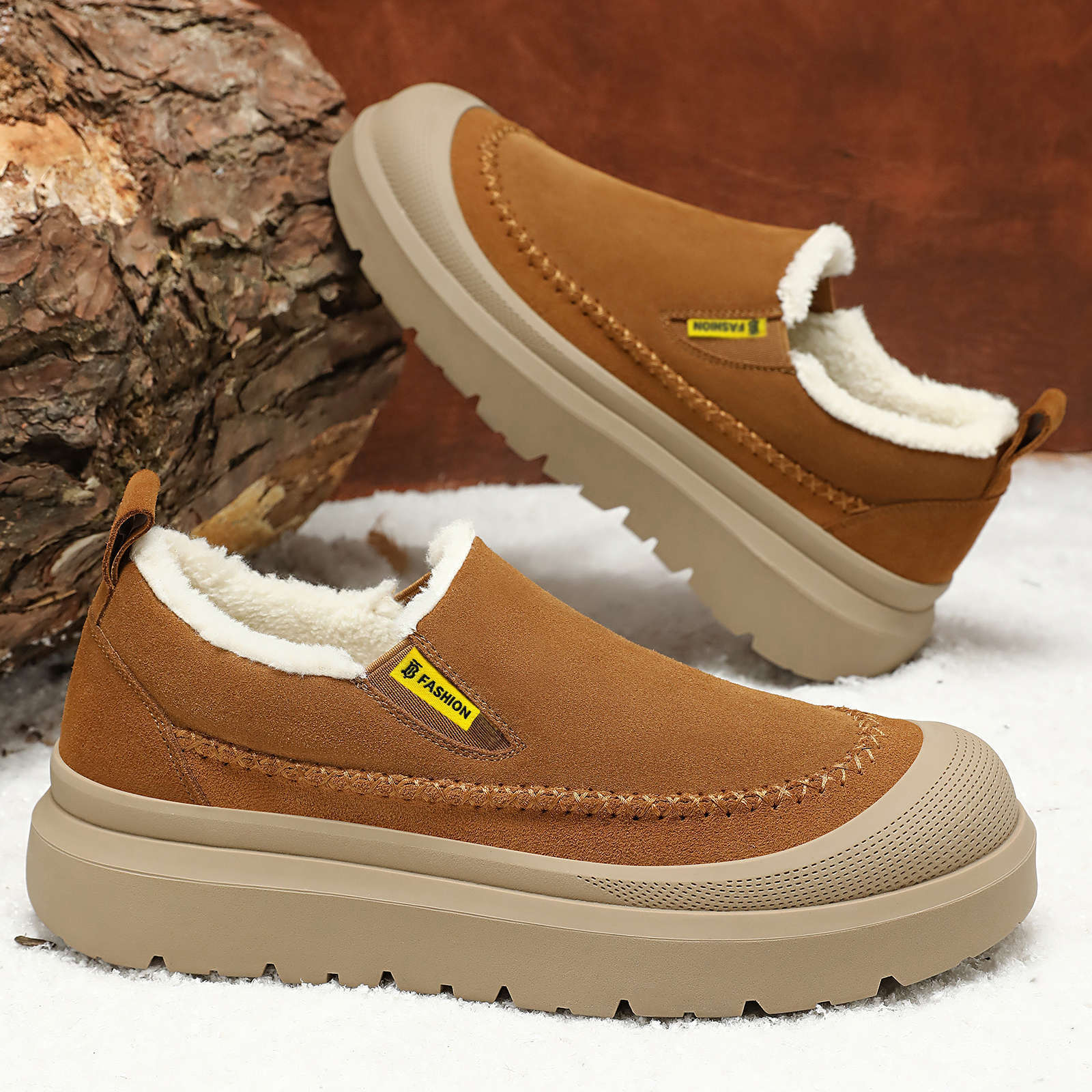Winter Men's Ankle Boots Thick - Men'S Shoes Increase Height ulasan dan harga