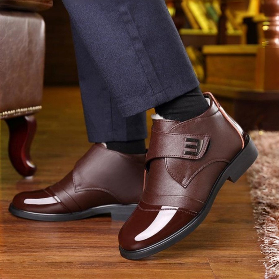 Men's Winter Warm-Lined Chelse - Men Shoes Online ulasan dan harga