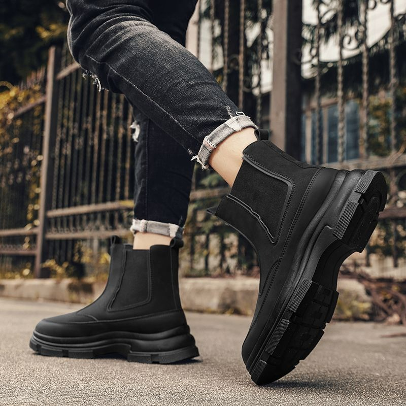Men Chelsea Boots British Styl - Men Shoes Online ulasan dan harga