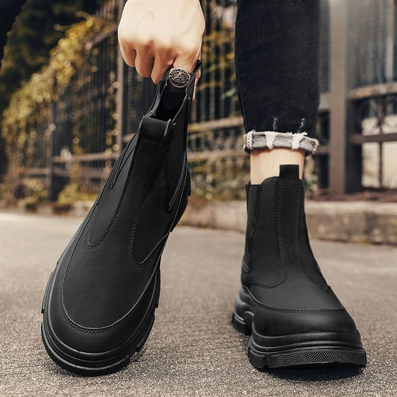 Men Chelsea Boots British Styl - Men Shoes Online ulasan dan harga