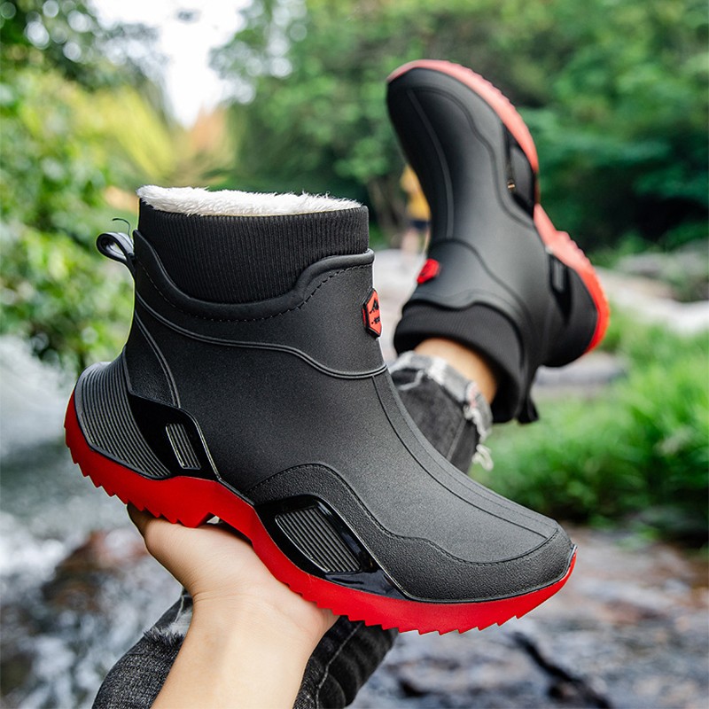 Warm Rain Boots Men Winter Wat - Men Shoes Online ulasan dan harga
