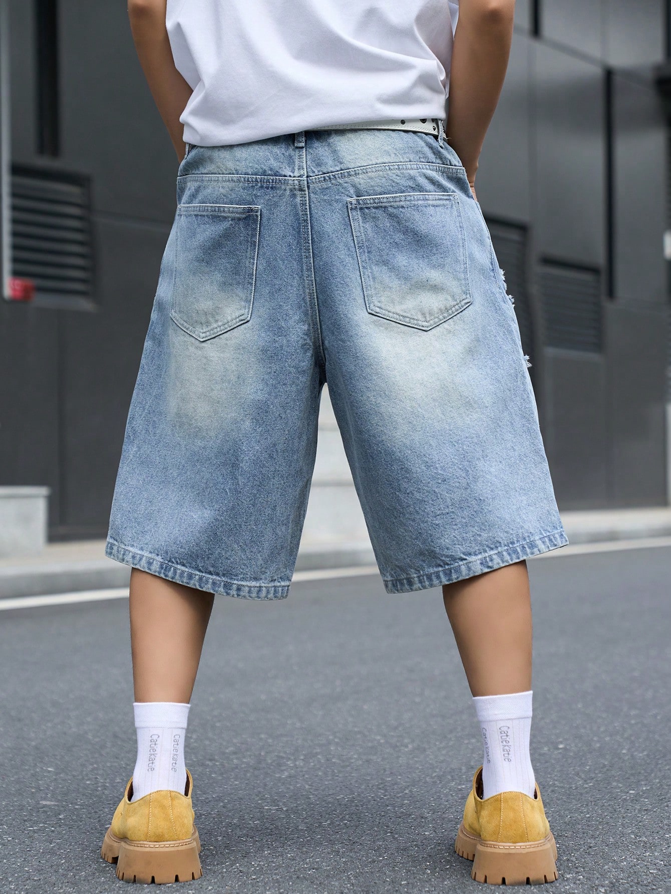 Men's Loose Fit Denim Bermuda  - Men'S Shoes For Jeans ulasan dan harga